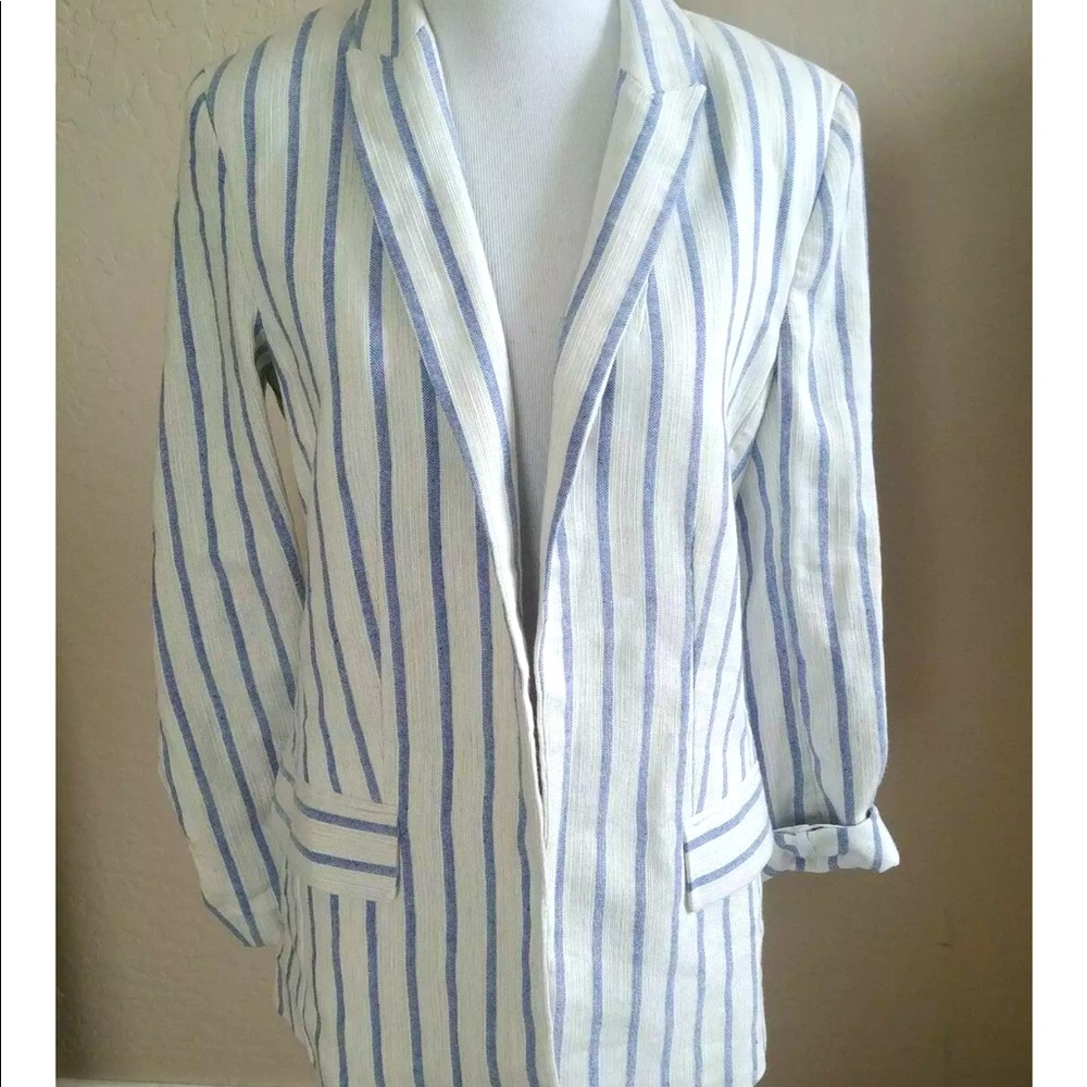 H&M Open Striped Boyfriend Blazer 2